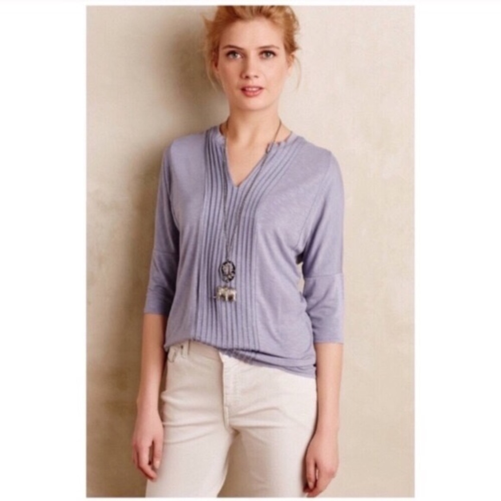 Anthropologie Dolan Left Coast Pintucked Top